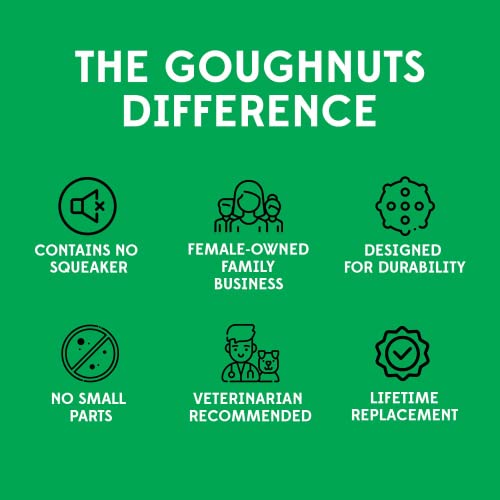 Goughnuts - Virtually Indestructible Dog Pull Toy, Durable and Guaranteed for Tug of War with Medium and Large Dogs - Rubber for Aggressive Power Chewers Like Pit Bulls, Labs, and German Shepherds