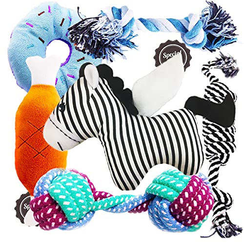 BUIBIIU Dog Toys, Dog Teething Toys Best Puppy Chew Toys Dog Chew Toys Squeaky Toys Balls