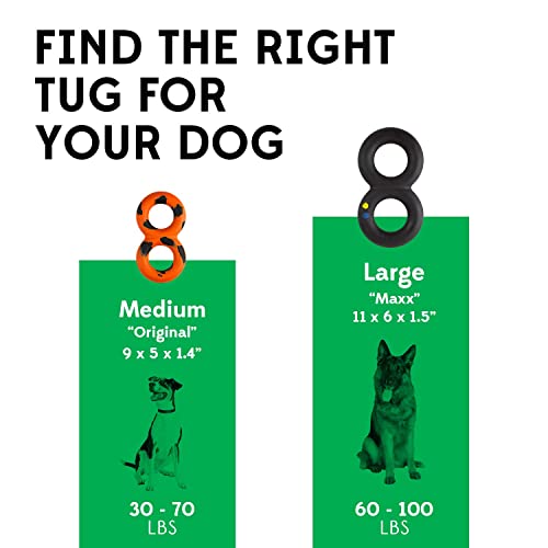 Goughnuts - Virtually Indestructible Dog Pull Toy, Durable and Guaranteed for Tug of War with Medium and Large Dogs - Rubber for Aggressive Power Chewers Like Pit Bulls, Labs, and German Shepherds