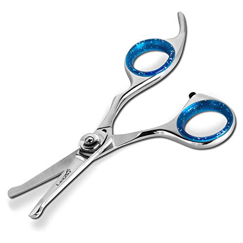 Laazar Pro Dog Grooming Scissors, Straight Pet Grooming Shears, with Safety Round Tip, Ball Point for Easy and Safe use. | Premium Sharp Long Lasting Professional Hair Trimming Scissors