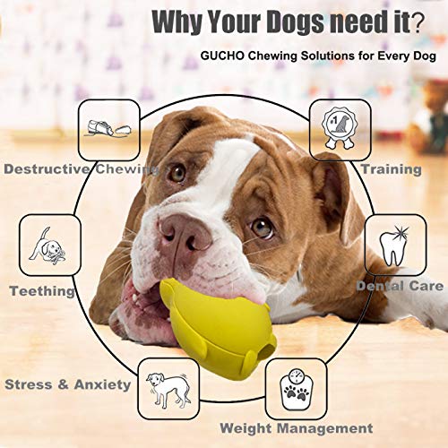 Penguin Durable Dog Chew Toys, Freezable Stuffable Puppy Treat Dispensing Chew Toys, Natural Rubber Interactive Puzzle Game Dog Toys for Small Medium Large dogs, Fun to Chase and Fetch, Beef Flavor