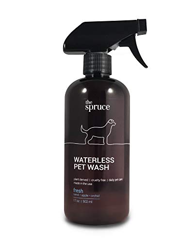 The Spruce Waterless Pet Wash, No Rinse Moisturizing Shampoo forÂ PetsÂ - Daily Pet Care - Cleaning, Cleansing, and Conditioning for Dogs, Puppies, and Cats - Fresh, 17oz