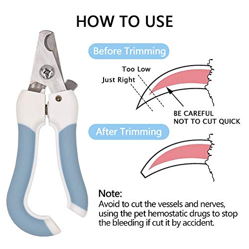 Hellomamma Dog Nail Clippers Cat Claw Trimmer Pet Toenail Cutter Blade Razor Grooming Tool with Nail File for Rabbit Bird Pigs Ferret