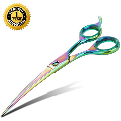 Premium, Sharp, Durable Dog Grooming Scissors for Groomers and Pet Owners: Trusted by Groomers Worldwide for Unmatched Precision and Quality: Unleash the Artistry of Grooming with our Rainbow Scissors