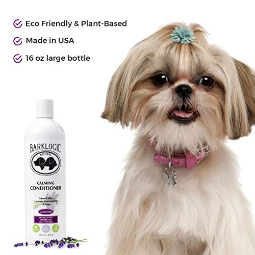 BarkLogic Calming Lavender Dog Shampoo and Conditioner Set - 16 oz - with Natural Essential Oils, Hypoallergenic, Plant-Based Gentle Formula for Sensitive Skin