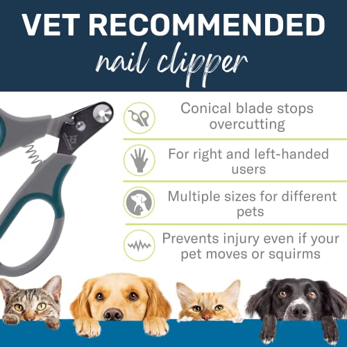 Zen Clipper Pet Nail Clippers for Puppies, Cats, Birds and Small Animals â The Worry-Free Grooming Nail Clippers, Avoid Painful Overcutting â Stress, Injury-Free Nail Cutting â 2.5mm Hole