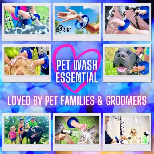 BaR-K Drip Catcher Cuffs - Pet Bathing Tool for Dog Shower and Dog Bathtub - Dog Bathing Station Grooming Supplies and Horse Supplies for Horse Grooming Kit - Protective Dog Washing Tool - Blue 2 Set