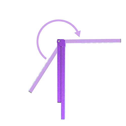 Downtown Pet Supply - Portable Dog Grooming Arm with Loop & Clamp for Pet Grooming Table - Dog Grooming Supplies 27in Foldable Purple Steel Arm with S/M (19 or 21in) No Sit Haunch Holder