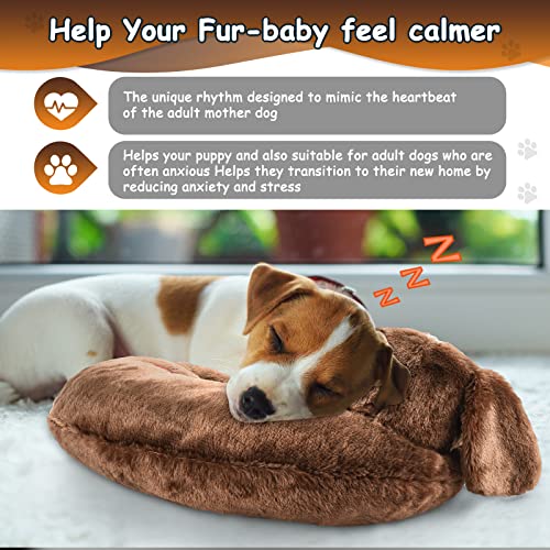 Moropaky Heartbeat Toy Puppy Heartbeat Stuffed Animal Heartbeat Plush Toy for Puppy, Dog Heartbeat Toy for Pet Anxiety Relief Behavioral Sleep Aid Crate Kennel Training Puppy Cuddly Comfort Toyâ¦