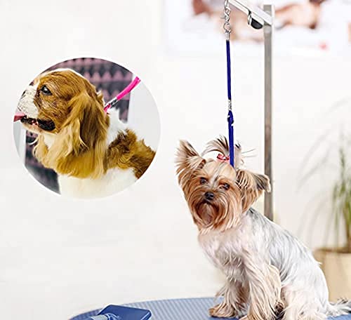 Pet Dog Grooming Loop, Nylon Restraint Noose Adjustable Fixed Dog Cat Safety Tether Straps Dog Grooming Supplies for Pet Grooming Table Bathtub - 6 Pack / 6 Color