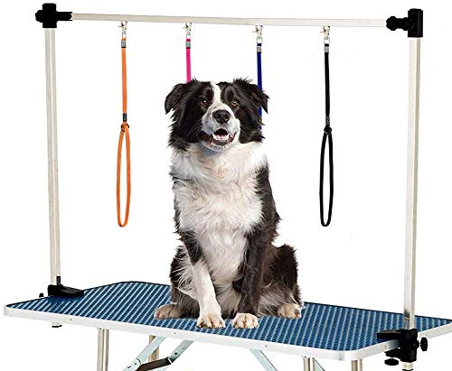 Pet Dog Grooming Loop, Nylon Restraint Noose Adjustable Fixed Dog Cat Safety Tether Straps Dog Grooming Supplies for Pet Grooming Table Bathtub - 6 Pack / 6 Color