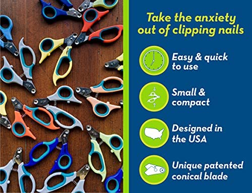 Zen Clipper Pet Nail Clippers for Puppies, Cats, Birds and Small Animals â The Worry-Free Grooming Nail Clippers, Avoid Painful Overcutting â Stress, Injury-Free Nail Cutting â 2.5mm Hole