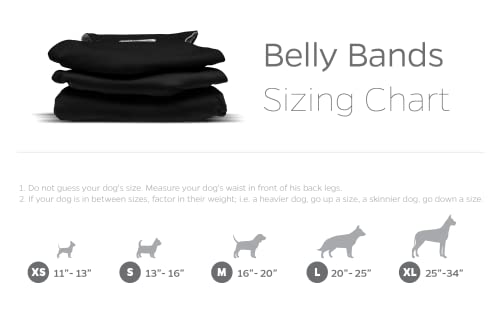 Pet Parents Premium Washable Dog Belly Bands (3pack) of Male Dog Diapers, Dog Marking Male Dog Wraps, High Absorbing Belly Band for Male Dogs Color: Black, Size: Medium Dog Belly Band