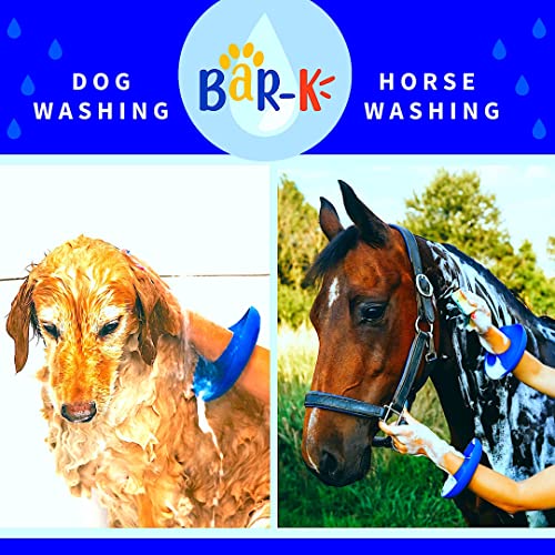 BaR-K Drip Catcher Cuffs - Pet Bathing Tool for Dog Shower and Dog Bathtub - Dog Bathing Station Grooming Supplies and Horse Supplies for Horse Grooming Kit - Protective Dog Washing Tool - Blue 2 Set