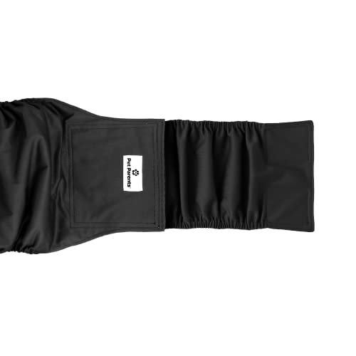 Pet Parents Premium Washable Dog Belly Bands (3pack) of Male Dog Diapers, Dog Marking Male Dog Wraps, High Absorbing Belly Band for Male Dogs Color: Black, Size: Medium Dog Belly Band