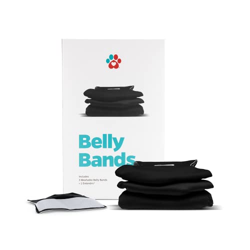 Pet Parents Premium Washable Dog Belly Bands (3pack) of Male Dog Diapers, Dog Marking Male Dog Wraps, High Absorbing Belly Band for Male Dogs Color: Black, Size: Medium Dog Belly Band