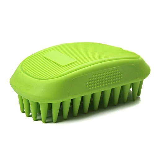 YUSENPET Pet Silicone Shampoo Brush, Anti-Skid Rubber Dog Cat Pet Mouse Grooming Shower Bath Brush Massage Comb for Long & Short Hair Medium Large Pets Dogs Cats