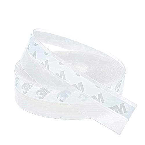 Zengest Door Strip Bottom, House and Glass Shower Door Seal Strip for Side of Door, 1.38 in x 16.4 Feet, 3M(Transparent)