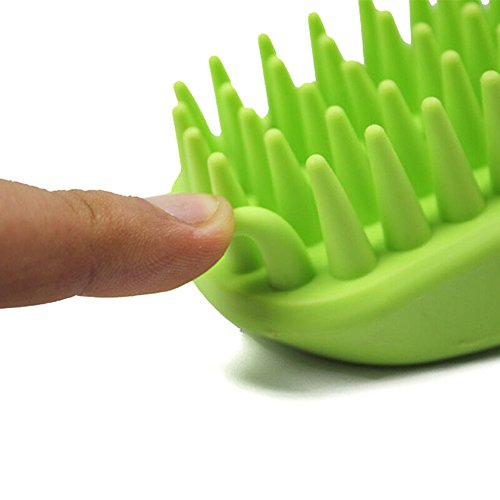 YUSENPET Pet Silicone Shampoo Brush, Anti-Skid Rubber Dog Cat Pet Mouse Grooming Shower Bath Brush Massage Comb for Long & Short Hair Medium Large Pets Dogs Cats