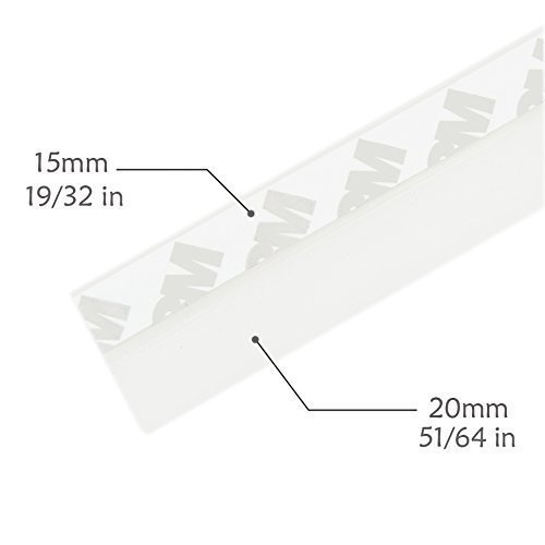 Zengest Door Strip Bottom, House and Glass Shower Door Seal Strip for Side of Door, 1.38 in x 16.4 Feet, 3M(Transparent)