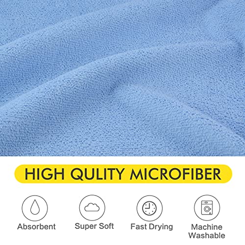 KinHwa Dog Towel Super Absorbent Pet Bath Towel Microfiber Dog Drying Towel for Small, Medium, Large Dogs and Cats 30inch x 50inch Light-Blue