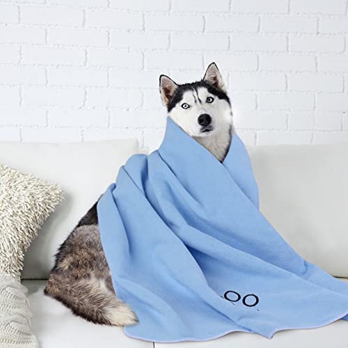 KinHwa Dog Towel Super Absorbent Pet Bath Towel Microfiber Dog Drying Towel for Small, Medium, Large Dogs and Cats 30inch x 50inch Light-Blue