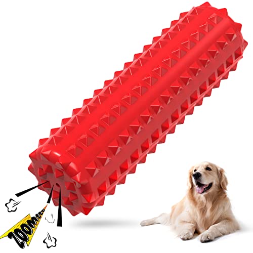 VANFINE Dog Squeaky Toys Almost Indestructible Tough Durable Dog Toys Dog chew Toys for Large Dogs Aggressive chewers Stick Toys Puppy Chew Toys with Non-Toxic Natural Rubber