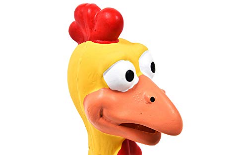 Tamu style Rubber Chicken Squeaky Dog Toys for Small, Medium or Large Pet Breeds, Play Fetch, Reduce Separation Anxiety