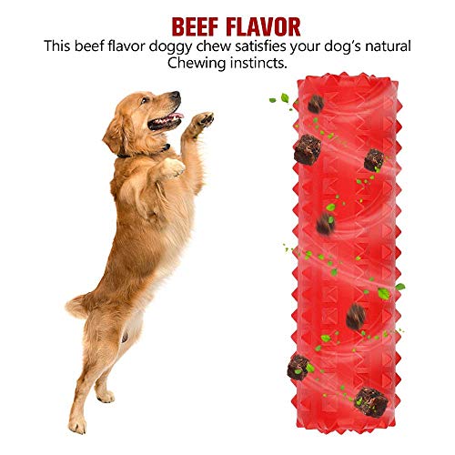 VANFINE Dog Squeaky Toys Almost Indestructible Tough Durable Dog Toys Dog chew Toys for Large Dogs Aggressive chewers Stick Toys Puppy Chew Toys with Non-Toxic Natural Rubber