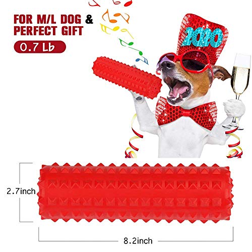 VANFINE Dog Squeaky Toys Almost Indestructible Tough Durable Dog Toys Dog chew Toys for Large Dogs Aggressive chewers Stick Toys Puppy Chew Toys with Non-Toxic Natural Rubber