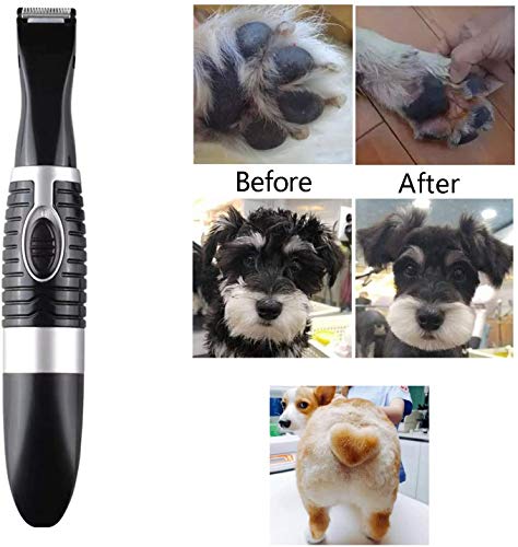 Dog Clippers, Cordless Cat and Small Dogs Clipper, Low Noise Electric Pet Trimmer, Dog Grooming Clippers for Trimming The Hair Around Paws, Eyes, Ears, Face, Rump