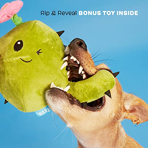 BarkBox 2-in-1 Interactive Plush Puzzle Dog Toys - Squeaky Pet and Puppy Enrichment Toys for Small, Medium, and Large Dogs | Consuela The Cactus