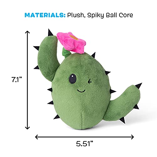 BarkBox 2-in-1 Interactive Plush Puzzle Dog Toys - Squeaky Pet and Puppy Enrichment Toys for Small, Medium, and Large Dogs | Consuela The Cactus