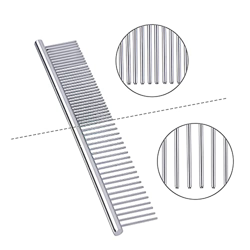 Professional Stainless Steel Pet Grooming Scissors Set with Safety Round Tip Dog Eye Cutter Kit Blunt Tip Grooming Tools for Cats and Dogs Grooming Straight Shears, Thinning Shear, Comb