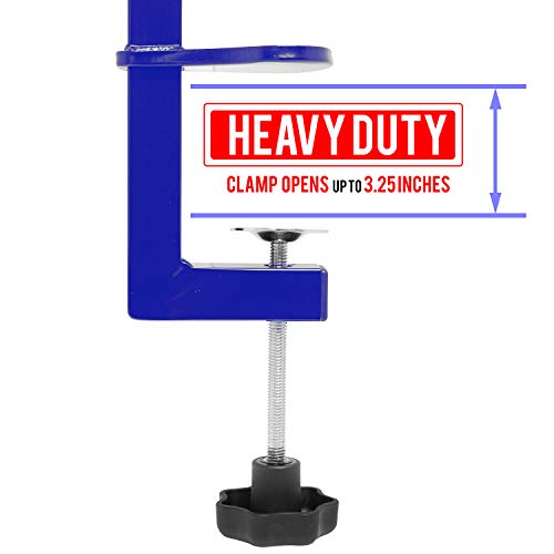 Foldable Pet Grooming Arm with Clamp, Dog Grooming Loop and No Sit Haunch Holder - Innovative Portable Grooming Arms (Blue, 2 Haunch)