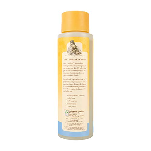 Burt's Bees for Puppies Natural & Gentle Tearless Shampoo | Made with Buttermilk & Honey | Best Tearless Puppy Shampoo for Gentle Skin and Coat | pH Balanced for Dogs - Made in USA, 16 Oz, Pack of 2