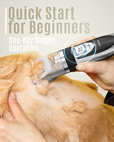 oneisall Dog Shaver Cllippers Low Noise Rechargeable Cordless Electric Queit Hair Clippers Set for Dog Cat