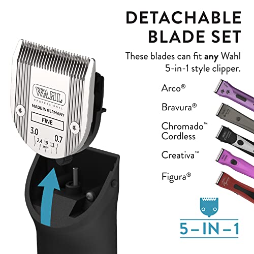Wahl Professional Animal 5-in-1 Adjustable Fine Blade for Wahl's Arco, Bravura, Chromado, Creativa, Figura, and Motion Pet, Dog, and Horse Clippers (#2179-301)