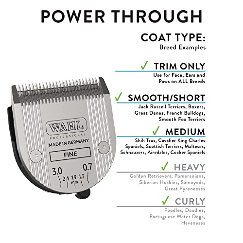 Wahl Professional Animal 5-in-1 Adjustable Fine Blade for Wahl's Arco, Bravura, Chromado, Creativa, Figura, and Motion Pet, Dog, and Horse Clippers (#2179-301)