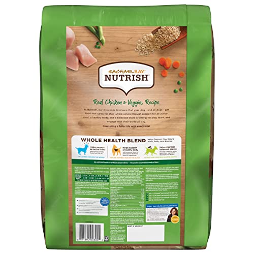 Rachael Ray Nutrish Premium Natural Dry Dog Food, Real Chicken & Veggies Recipe, 14 Pounds (Packaging May Vary)