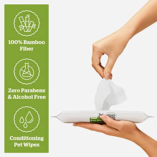 Pogi's Grooming Wipes - 120-Count Travel Pack - Hypoallergenic Pet Wipes for Dogs & Cats - Plant-Based, Fragrance-Free, Deodorizing Dog Wipes
