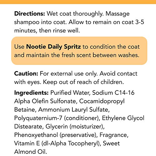 Nootie - Pet Shampoo for Sensitive Skin -Â Revitalizes Dry Skin & Coat - Natural Ingredients - Soap, Paraben & Sulfate Free - Cleans & Conditions