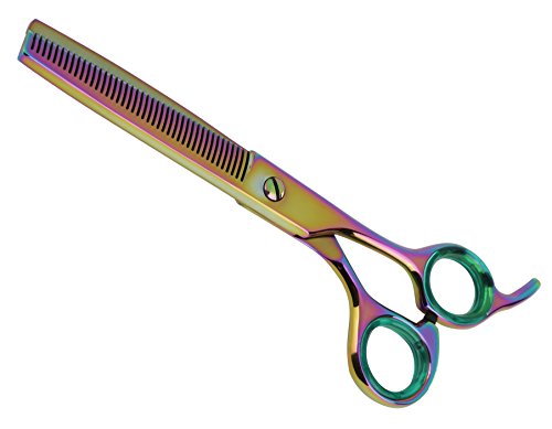 Rainbow 6.5 Inch Dog Thinning Shears for Grooming Professional -42 Teeth â Grooming Blending Shears Dog Grooming for Masterful Grooming Artistry - Create Flawless Finishes with Precision and Style