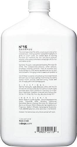 Isle of Dogs Coature No. 16 White Coat Evening Primrose Oil Dog Shampoo, 1 liter