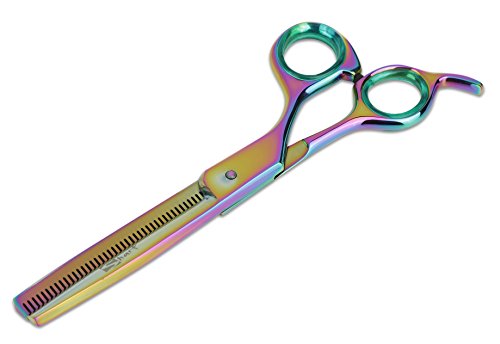 Rainbow 6.5 Inch Dog Thinning Shears for Grooming Professional -42 Teeth â Grooming Blending Shears Dog Grooming for Masterful Grooming Artistry - Create Flawless Finishes with Precision and Style