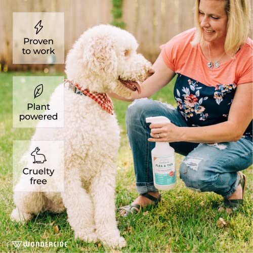 Wondercide - Flea, Tick and Mosquito Spray for Dogs, Cats, and Home - Flea and Tick Killer, Control, Prevention, Treatment - with Natural Essential Oils - Pet and Family Safe - Cedarwood 4 oz
