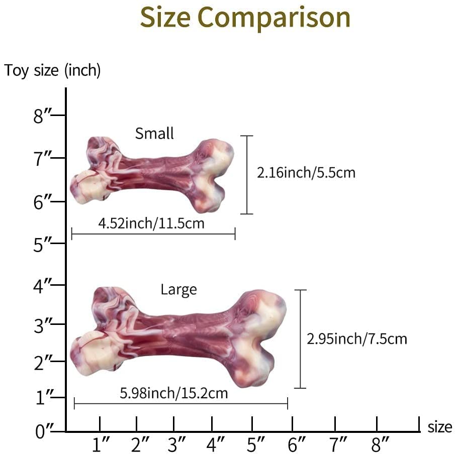 EETOYS Dog Toys for Aggressive Chewers Nearly Indestructible Dog Chew Toys for Large Medium Small Dogs Teething Puppies Durable Tough Dog Toys Puppy Chew Toys Made with Hard Nylon Dogs up to 8lb