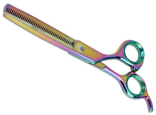 Rainbow 6.5 Inch Dog Thinning Shears for Grooming Professional -42 Teeth â Grooming Blending Shears Dog Grooming for Masterful Grooming Artistry - Create Flawless Finishes with Precision and Style