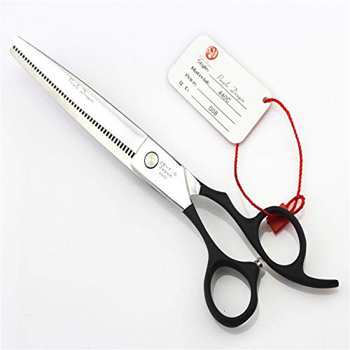 7.0" Left Handed Professional Pet Grooming Scissors, Border Collie Blending Shears, Samoyed Thinning Shear, Puppy Grooming Tools with Bag for Left Handed Person