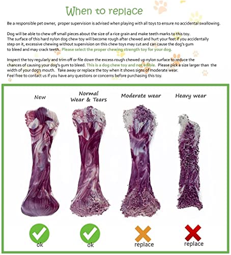 EETOYS Dog Toys for Aggressive Chewers Nearly Indestructible Dog Chew Toys for Large Medium Small Dogs Teething Puppies Durable Tough Dog Toys Puppy Chew Toys Made with Hard Nylon Dogs up to 8lb